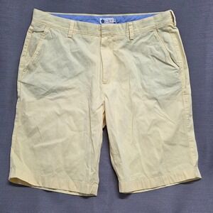 Vintage 90s J.Crew Mens 9" Inseam Chino Shorts Yellow Size 36 100% Cotton Preppy